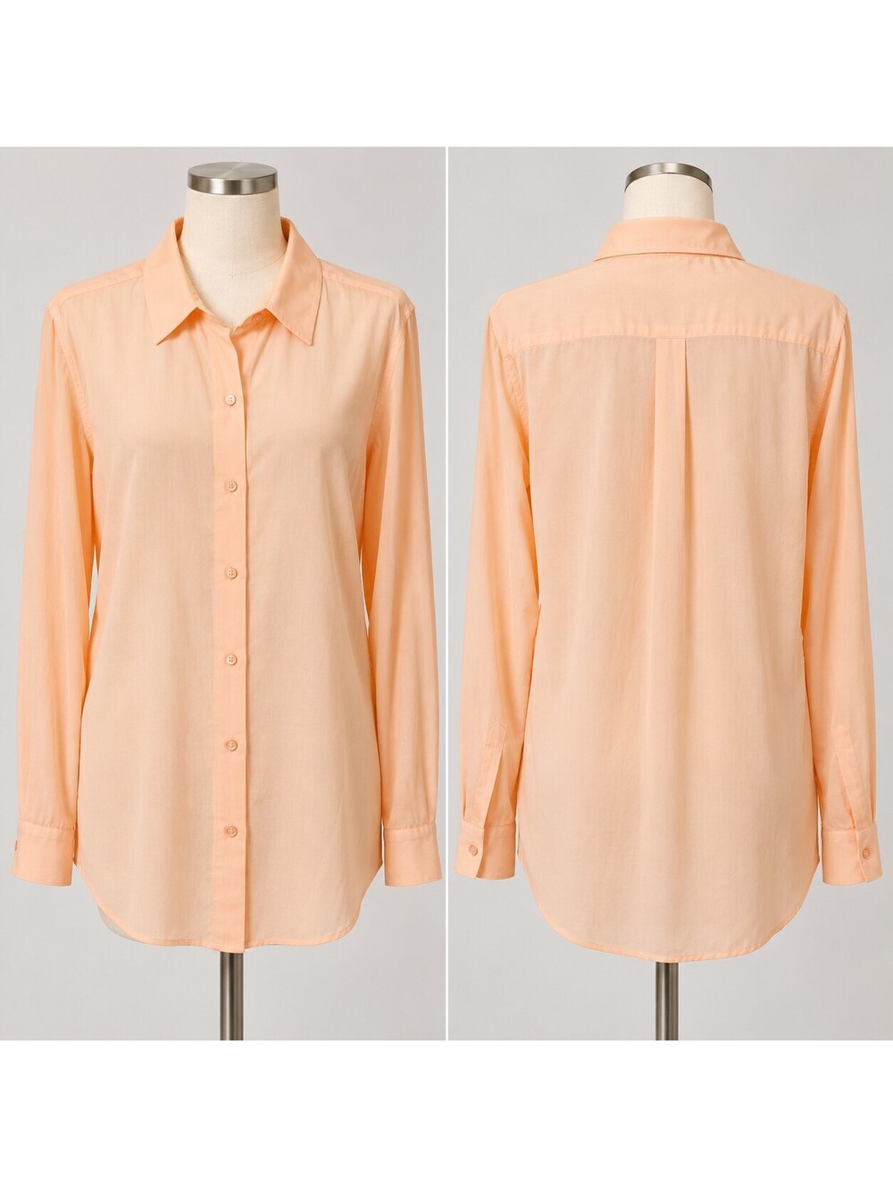 Equipment Paris Peach Button-Front Blouse Women’s XL